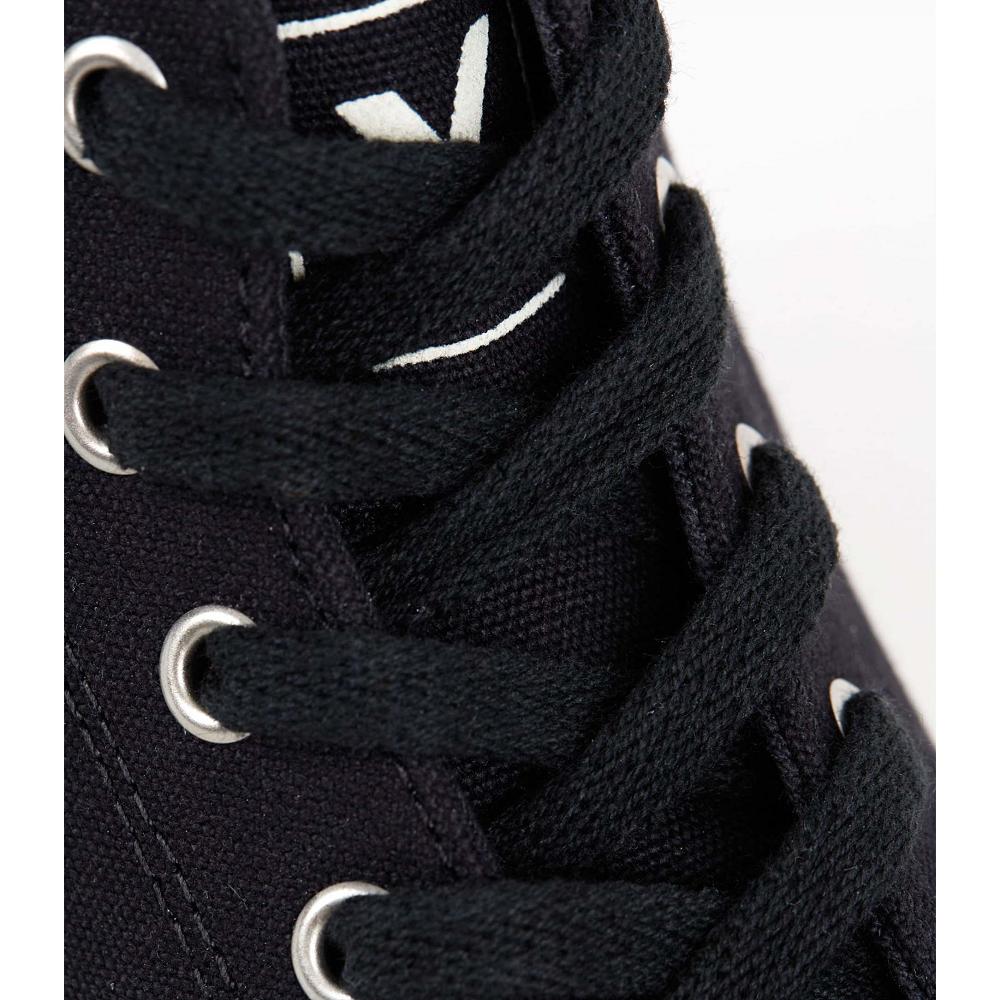 Pantofi Dama Veja LACES ORGANIC COTTON BLACK Negrii | RO 472OKI